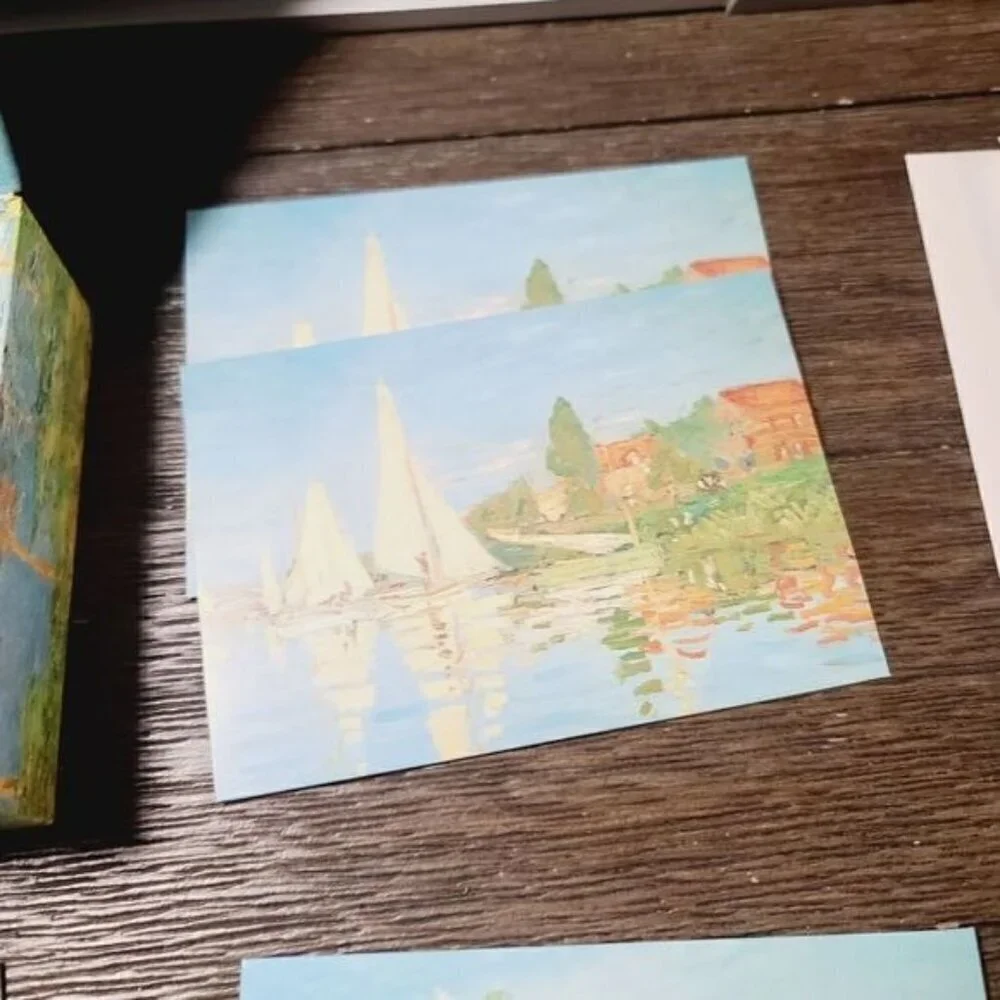 Vintage 2000 Monet Galison NY Notecards Keep It Box Argenteuil